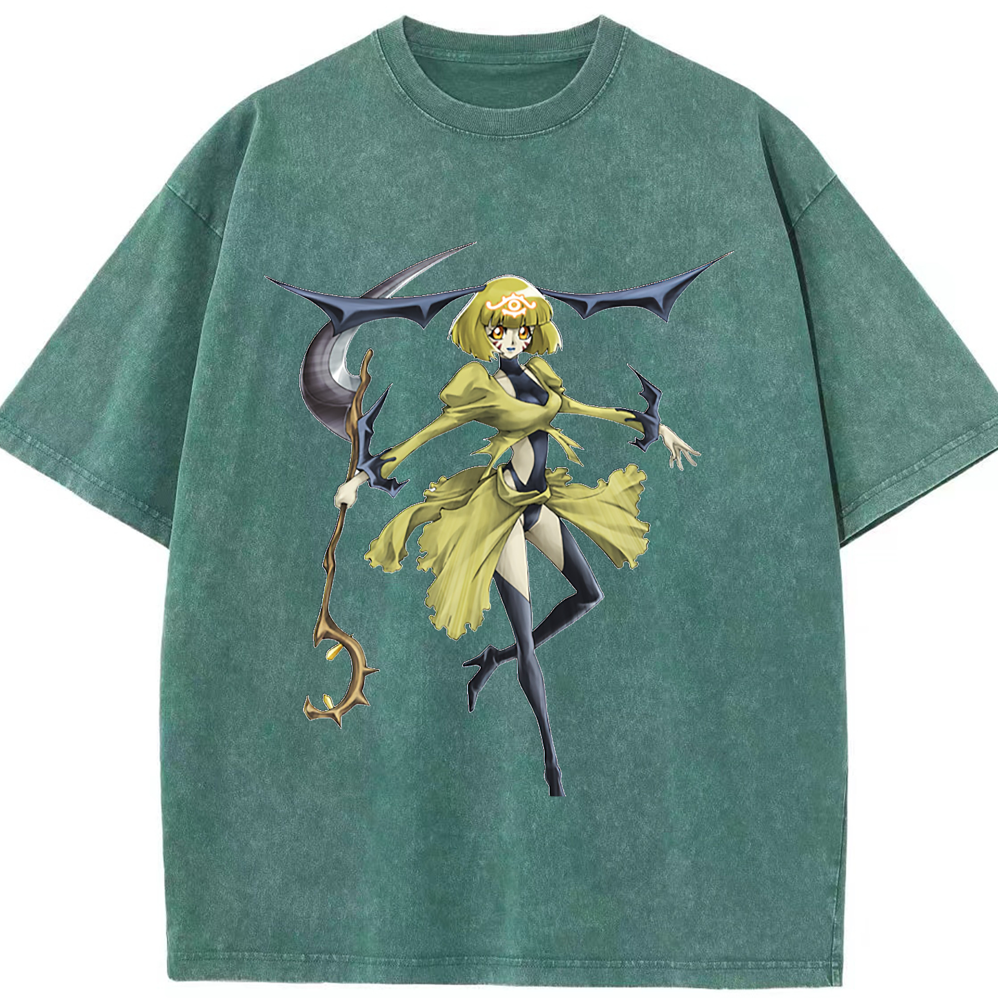 （画像用） 遊☆戯☆王 Yu-Gi-Oh! 綿100% ヴィンテージ風 半袖Tシャツ（フロントプリント）